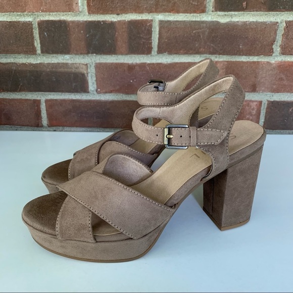 Soul Naturalizer Aries Brown Open Toe Block Heel Platform Sandals US size 9.5 M - Picture 5 of 9